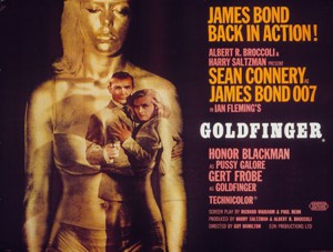 Golfinger movie poster--UK