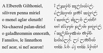 Tolkien's Sindarin language